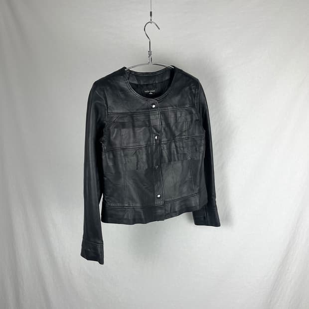 Vintage 양가죽 레더 크롭 자켓