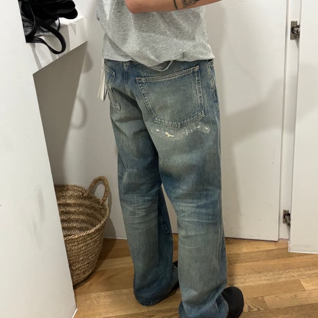 선플라워 와이드 트위스트 well worn blue