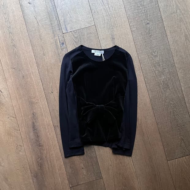 Velour Ribbon Docking Long Sleeve