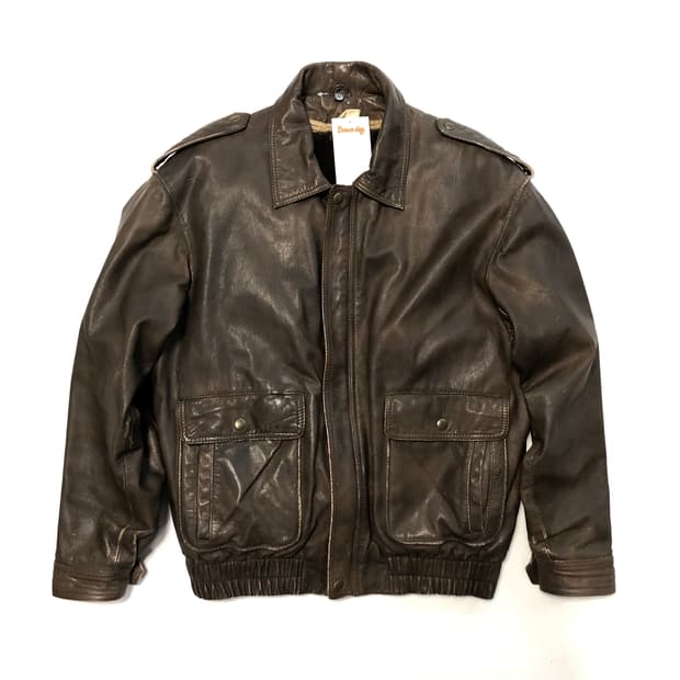 A2 봄버 브라운 레더자켓 