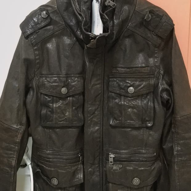 리얼레더 브라운 워크자켓