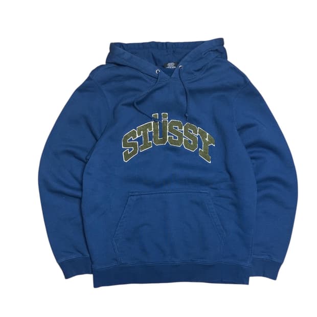 스투시 아치로고 스펠아웃 후드티