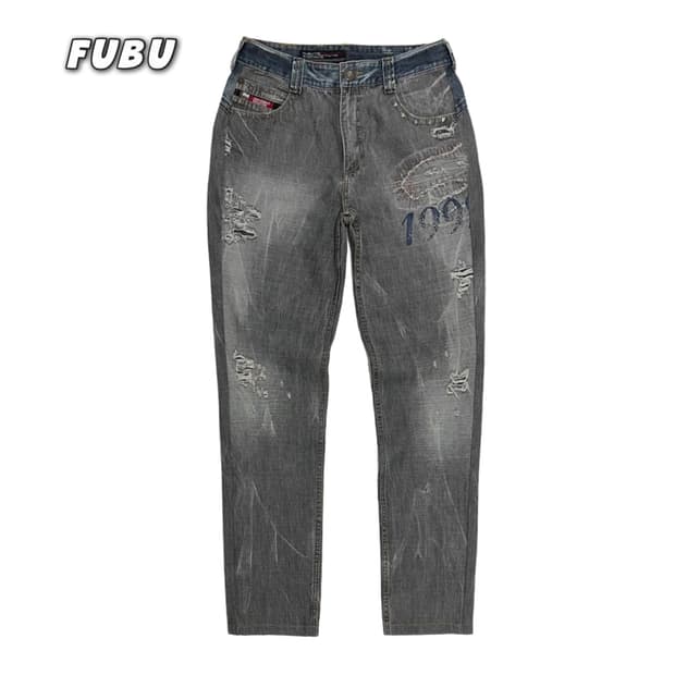 Fubu 후부 00s 워싱 데님팬츠 올드스쿨
