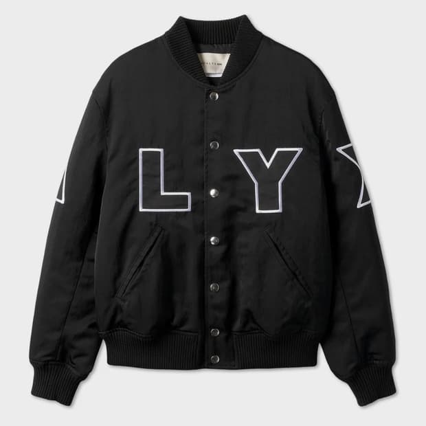 알릭스 아웃라인 로고 프린트 봄버 재킷