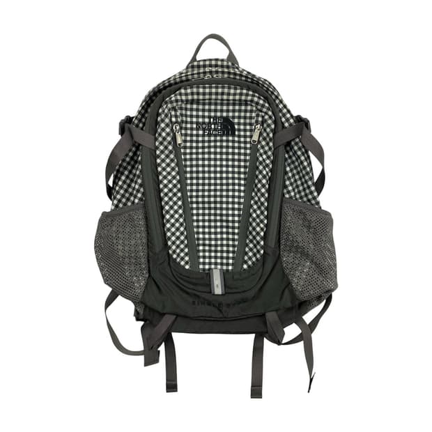 노스페이스 깅엄체크 싱글샷 백팩