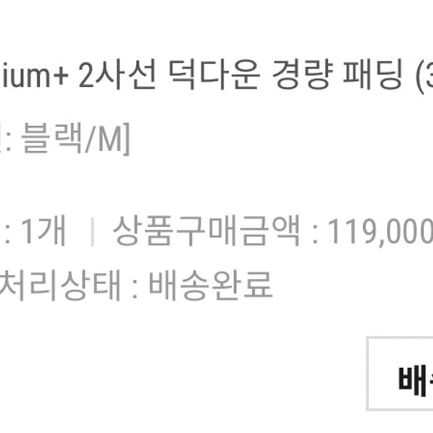 ESSU 이쓔 2사선 덕다운 경량패딩 M사이즈