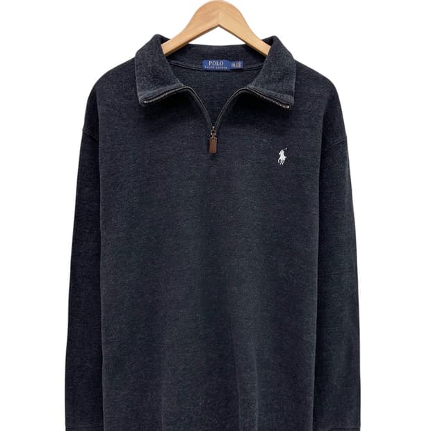 폴로 반집업 니트 차콜 (2XL)