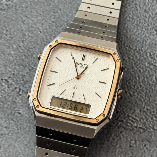 세이코 Seiko 아나디지 콤비 쿼츠