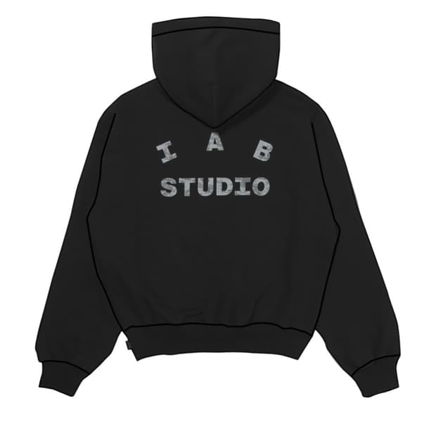 아이앱 카모 블랙 후드티 XL