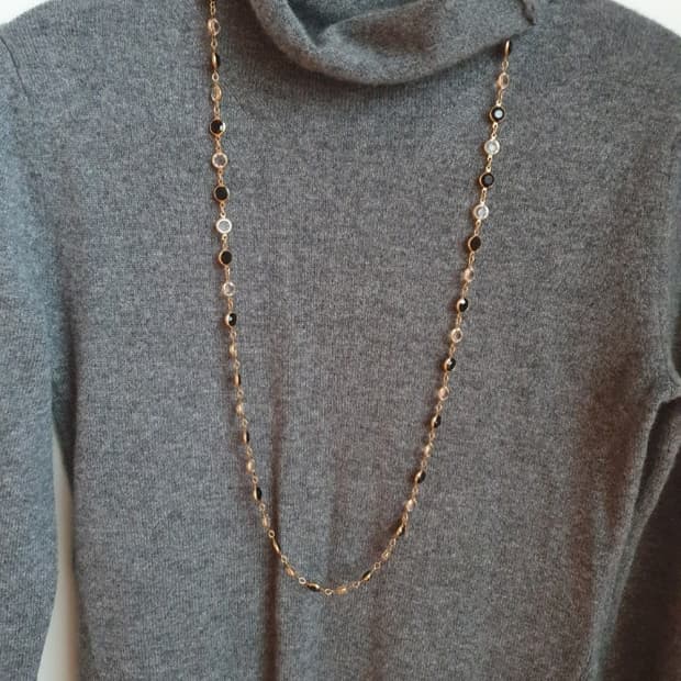 스와로브스키 빈티지 롱 체인 목걸이