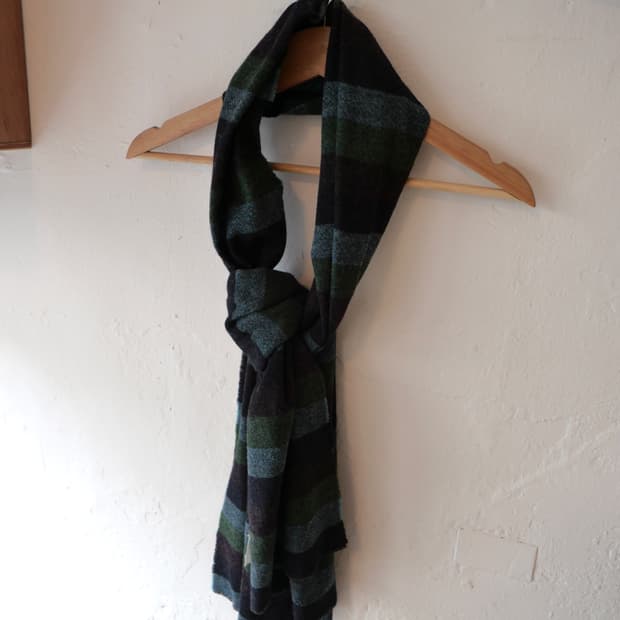 스테판 슈나이더 울 체크 머플러