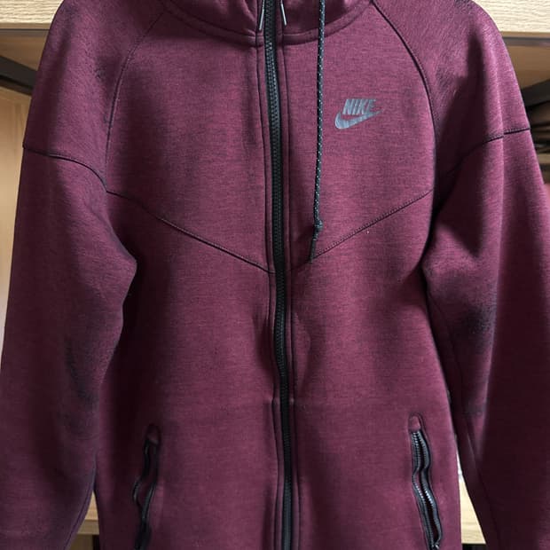 나이키 테크팩 버건디 s 