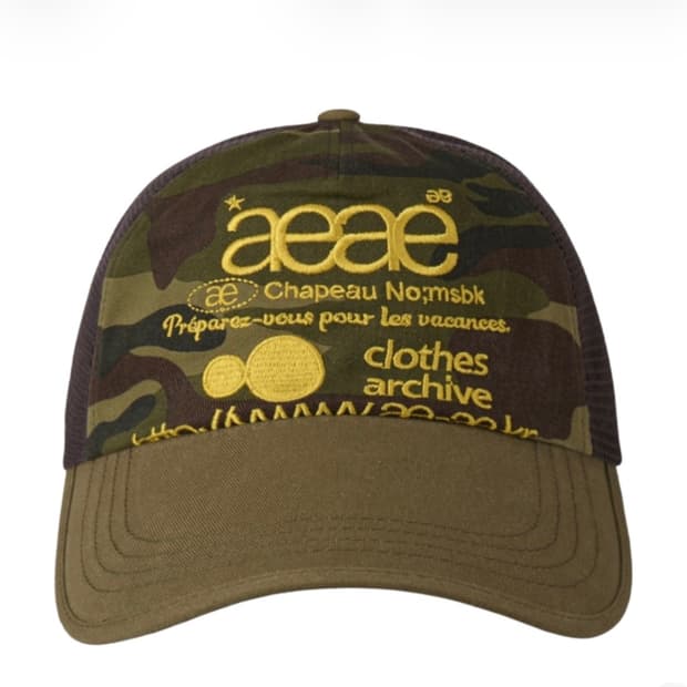 aeae 웹 로고 메쉬 캡 카모 Web Logo Mesh Cap Camo