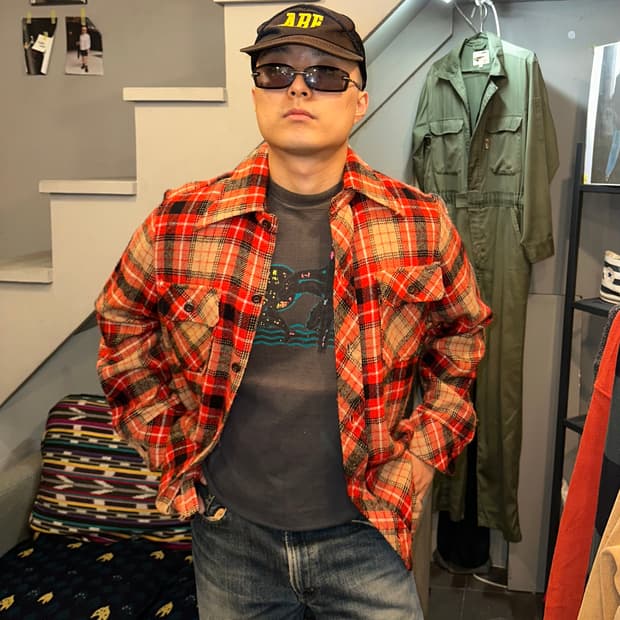 80-90’s Wrangler check flannel shirt