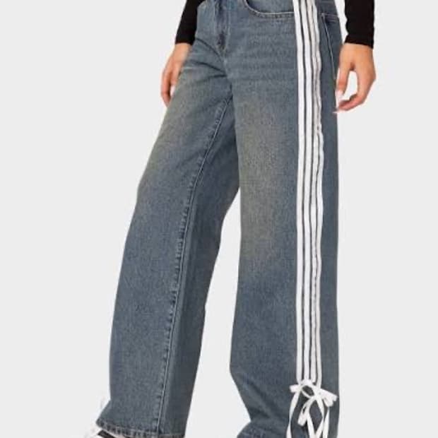 edikted 에딕티드 로우라이즈 리본 진