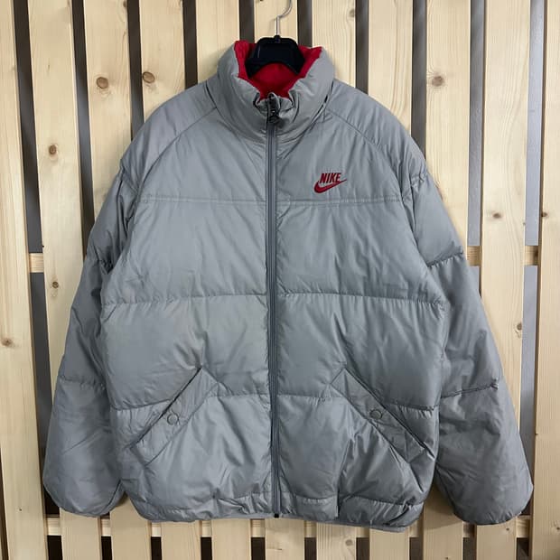 (M) 나이키 00s 리버시블 그레이 패딩