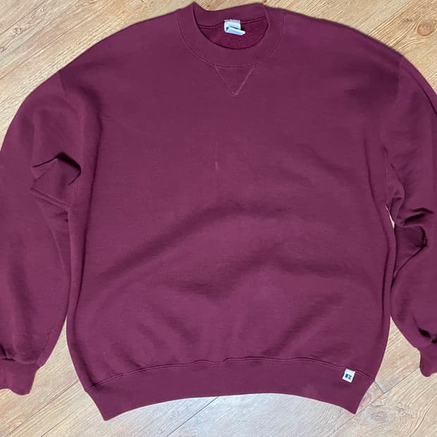90s 러셀 애슬레틱 스웻셔츠 마룬(버건디) XL 미제🇺🇸