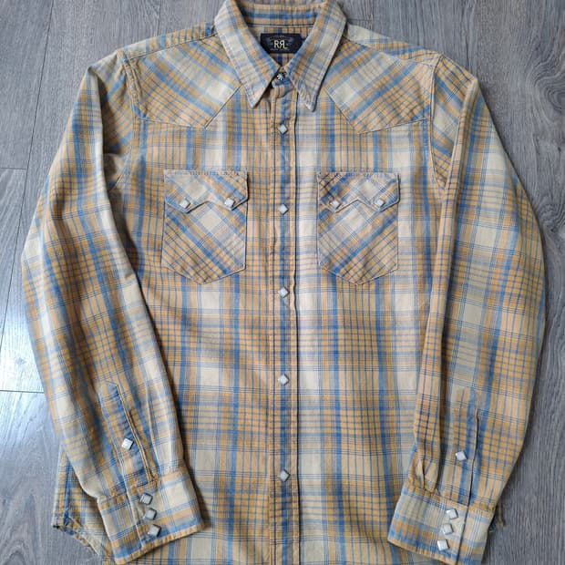 L 더블알엘 사우스투스 플래드 트윌 웨스턴 셔츠