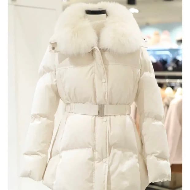 꼼빠니아 폭스퍼 덕다운 하프패딩