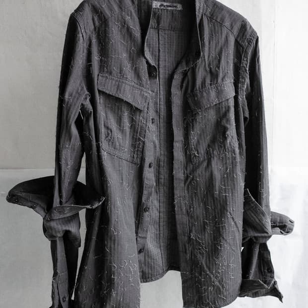 블랙멀 더블슬리브 셔츠 :L