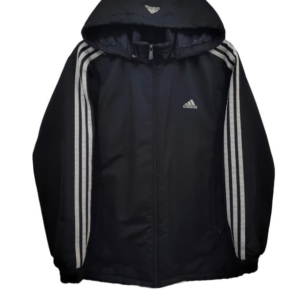 [M] 아디다스 검흰 후드 점퍼