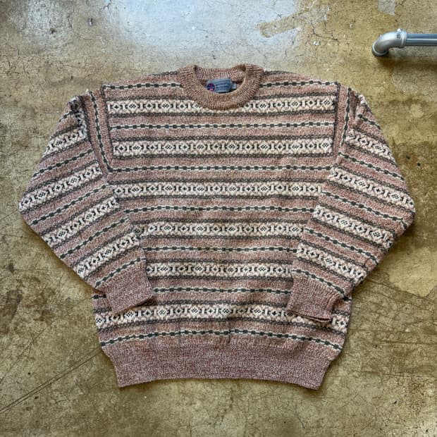 90s USA x 브리티시 울 페어아일 스웨터