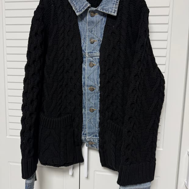 더일마 데님 니트 자켓