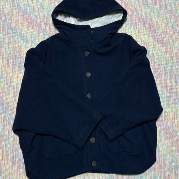 사만사모스 네이비 후드 코트