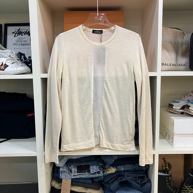 꼼데가르송 트리콧 아이보리 롱슬리브