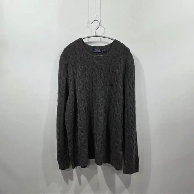 폴로랄프로렌 울 캐시미어 케이블 니트 XL