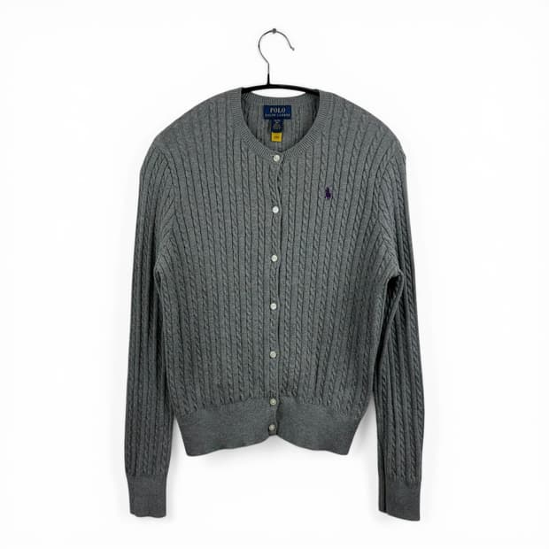 (XL) 폴로 랄프로렌 키즈/우먼스 신형 케이블 꽈배기 니트 가디건