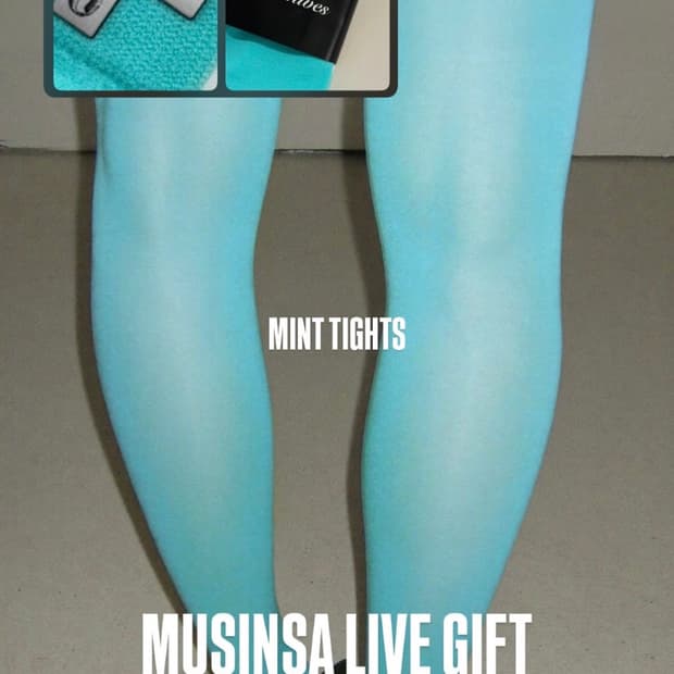 [새상품] 2000 아카이브 민트 스타킹