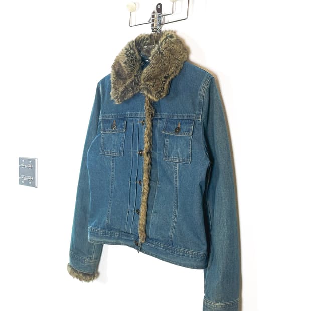 빈티지 퍼 데님 자켓