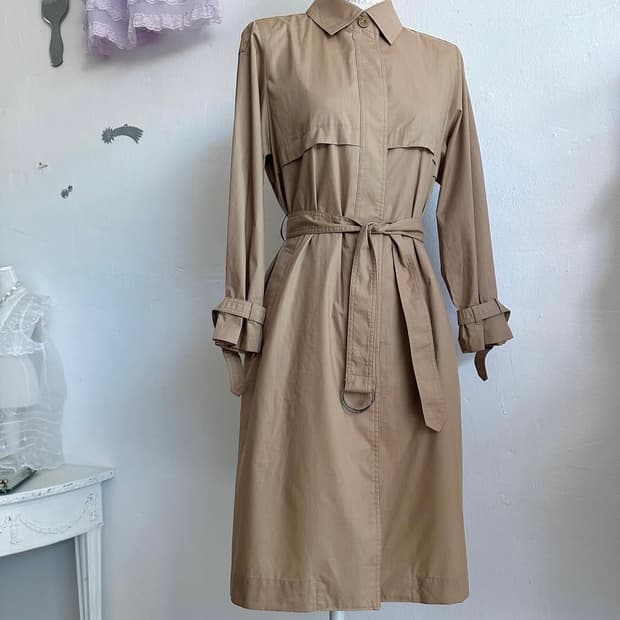 SANYO vintage brown cotton trench coat