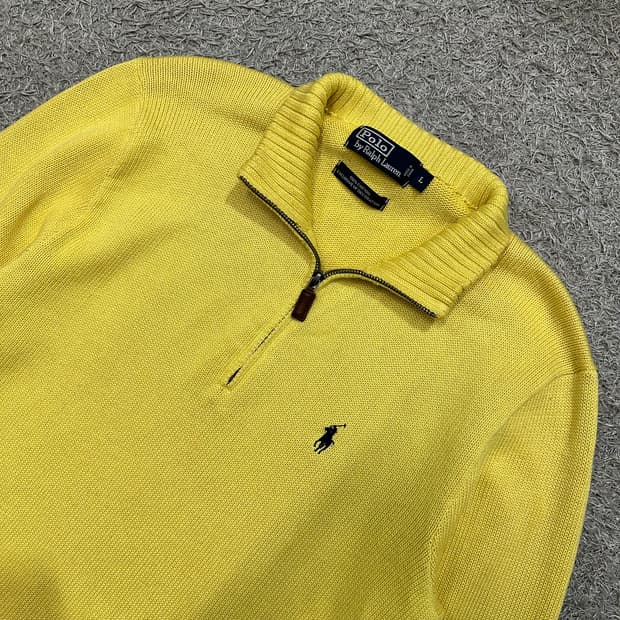 [100] 폴로 반집업니트