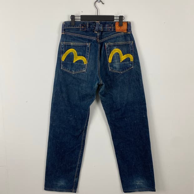 90s 에비수 EVIS 셀비지 데님팬츠 30x35 <644>