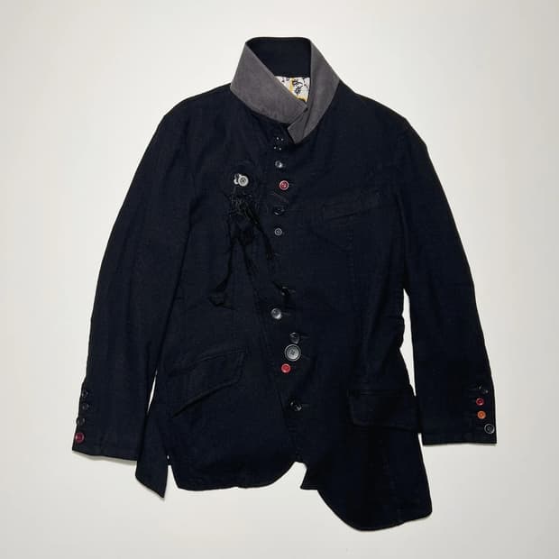[3] KHOKI / Washed wool jacket Black