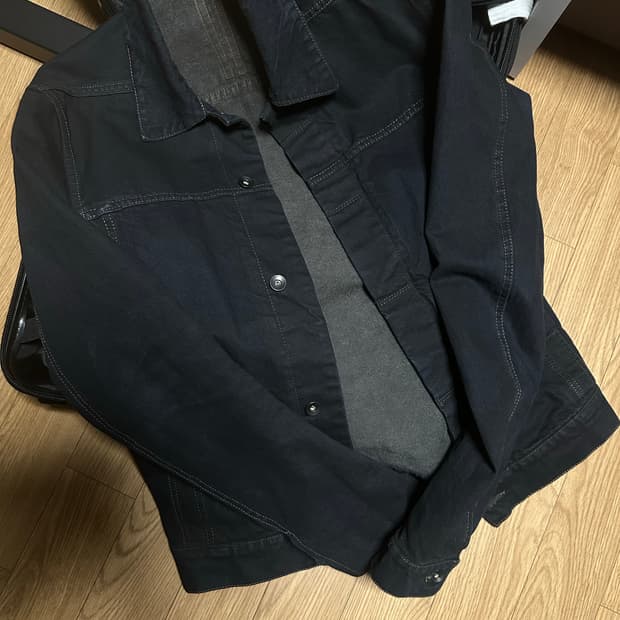 Rick Ownes 블루블랙 워시드 데님 자켓