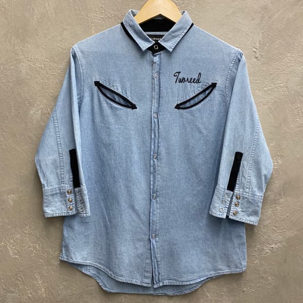 [M] Beams Heart x tworeed 빈티지 샴브레이 셔츠