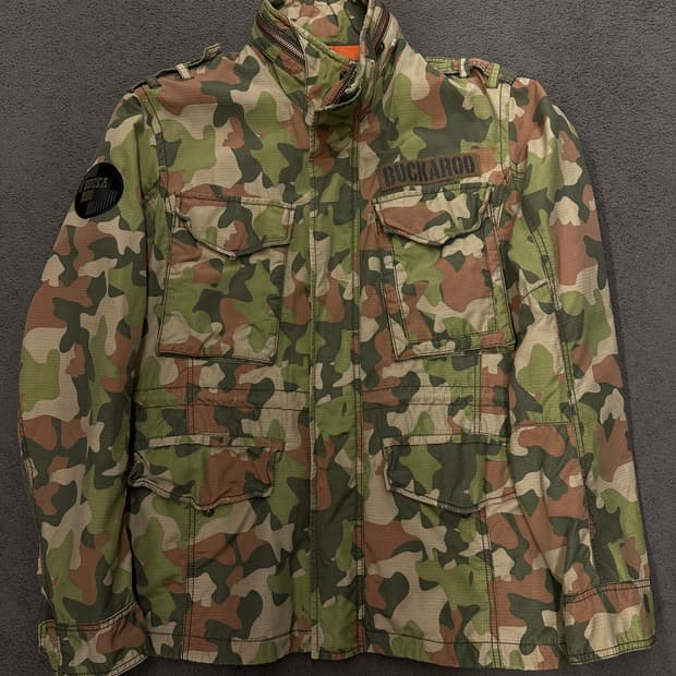 버커루 빈티지 카모 자켓 처분 