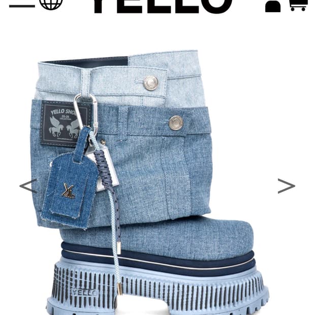 이엘로 품절제품 - 데님 플랫폼 부츠 M(245미만) 새제품