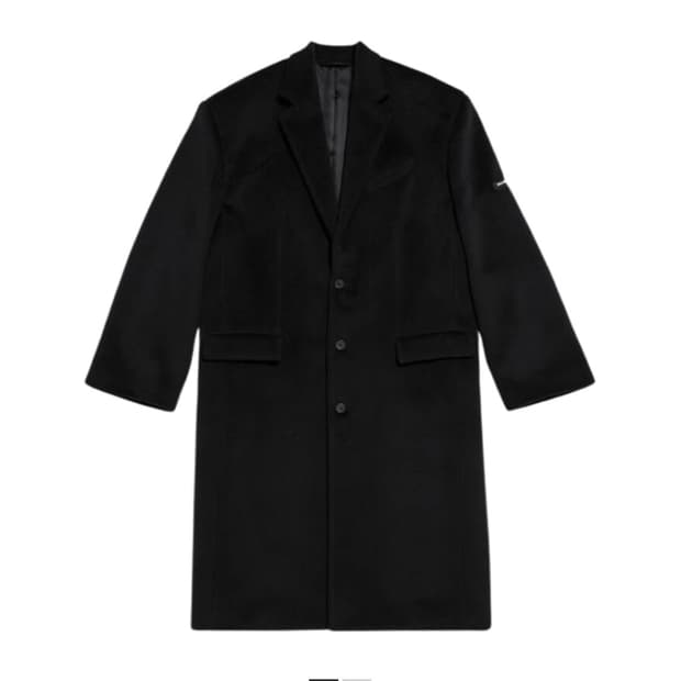 [2] 발렌시아가 스케이터 테일러드 코트 블랙