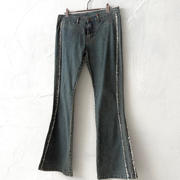 Tassel Detail Vintage Bootcut Denim Pant