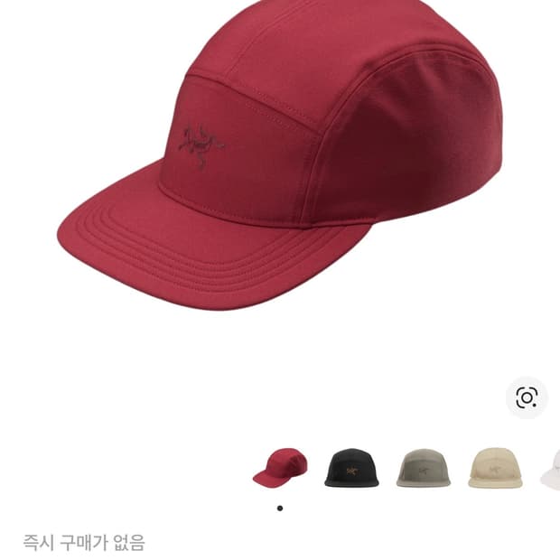 아크테릭스 칼리둠 5패널 캡 보르도 모자