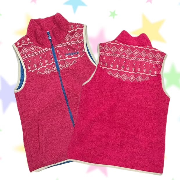 ⭐️데코라 재팬 아디다스 네오 핫핑크 후리스 조끼⭐베스트 괴짜룩 노르딕