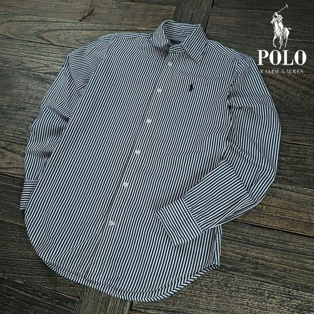 [폴로 랄프로렌] 포니 로고 자수 스트라이프 셔츠 M19046
