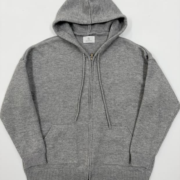 빈티지 2way 그레이 니트집업