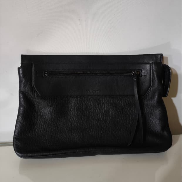 쿠론 천연가죽 클러치백