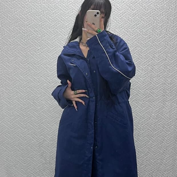 나이키 올드스쿨 레트로 양털기모 돕바 롱패딩 L C08039