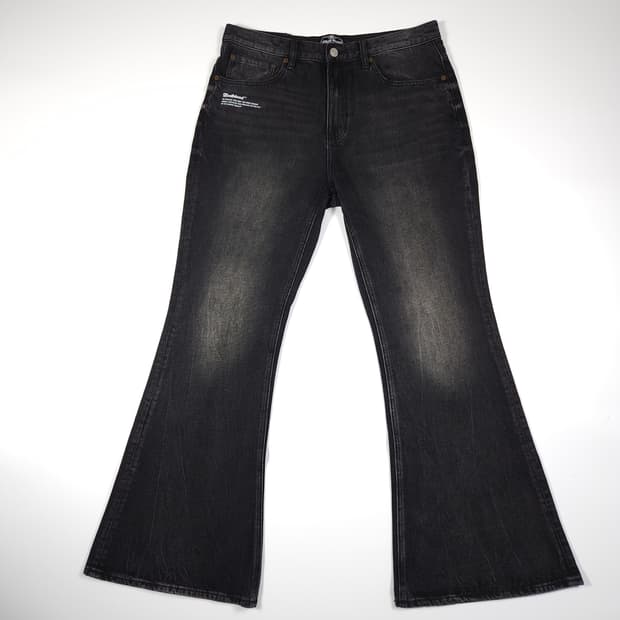 배드블러드 부츠컷 흑청 데님팬츠 